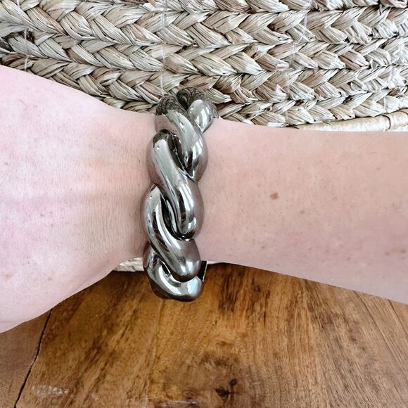 Vintage Chunky Silver Bracelet - Picture 1 of 5